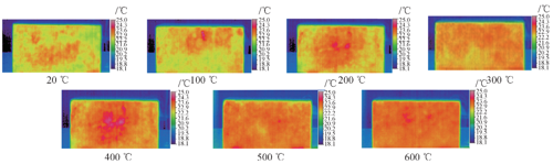 HPC在不同受火温度情况下红外热像