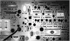 經過預處理的印制電路板紅外熱成像